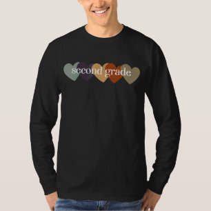 Second Grade Teacher Hearts Back To School Teach R T-Shirt