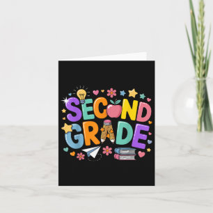 Second Grade Teachers Girls Boys Back To School 2n Card
