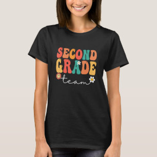 Second Grade Team Retro Groovy Vintage First Day O T-Shirt