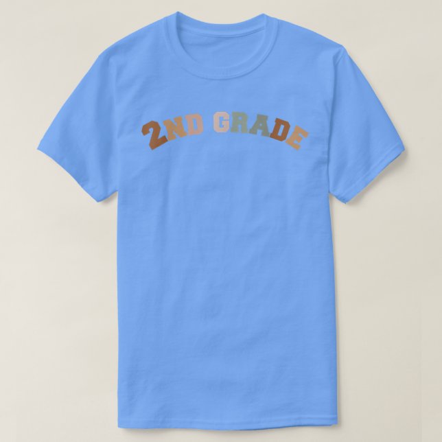 Second Grade Team Teacher Retro Back to School Tea T-Shirt (Design Front)