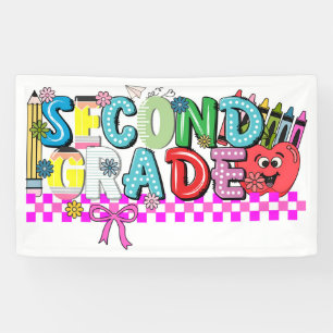 Second Grade typography Banner
