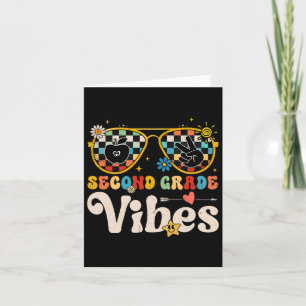 Second Grade Vibes - 2nd Grade Team Retro 1st Day  Card