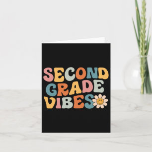 Second Grade Vibes - 2nd Grade Team Retro 1st Day  Card