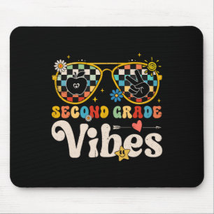 Second Grade Vibes - 2nd Grade Team Retro 1st Day Mouse Pad
