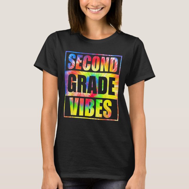 Second Grade Vibes - 2nd Grade Team Retro 1st Day  T-Shirt (Front)