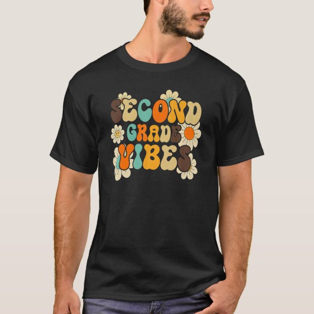 Second Grade Vibes First Day School Back To School T-Shirt (Front)