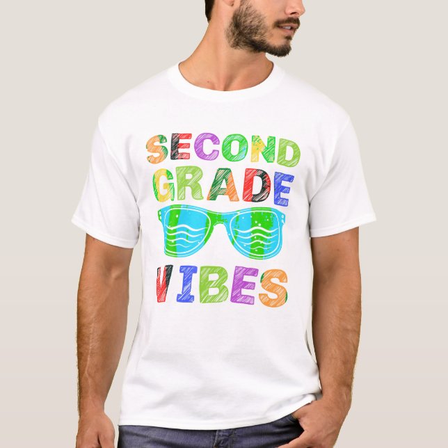 Second Grade Vibes First Day T-Shirt (Front)