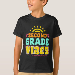 Second Grade Vibes Teacher Student 2nd Grade Back T-Shirt