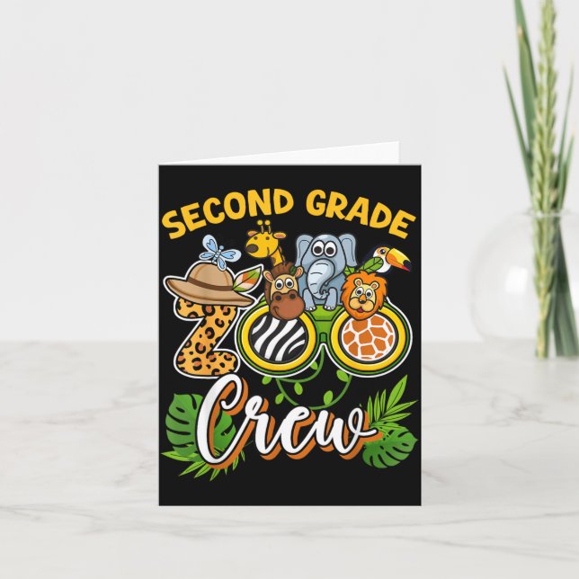 Second Grade Zoo Field Trip Squad Matching Card (Front)