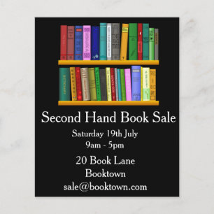Second Hand Book sale flyer