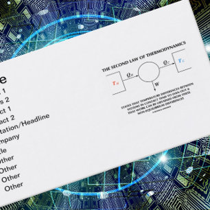Second Law Of Thermodynamics Isolated System Business Card