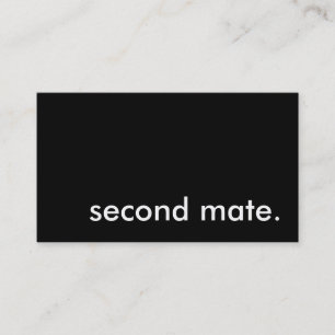 second mate. business card