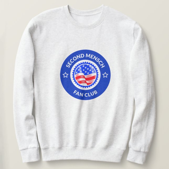 Second Mench Fan Club Jewish SGOTUS Doug Emhoff Sweatshirt (Design Front)