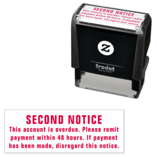 Second Notice Overdue Client Office Supplies Self-inking Stamp