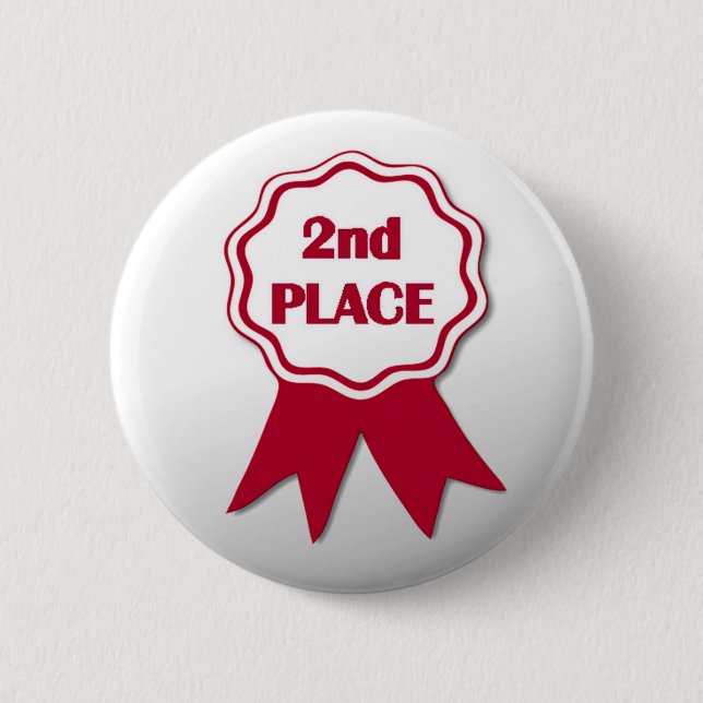 Second Place Award Button Pin (Front)
