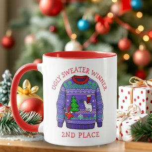 Second Place Ugly Sweater Winner Christmas Mug