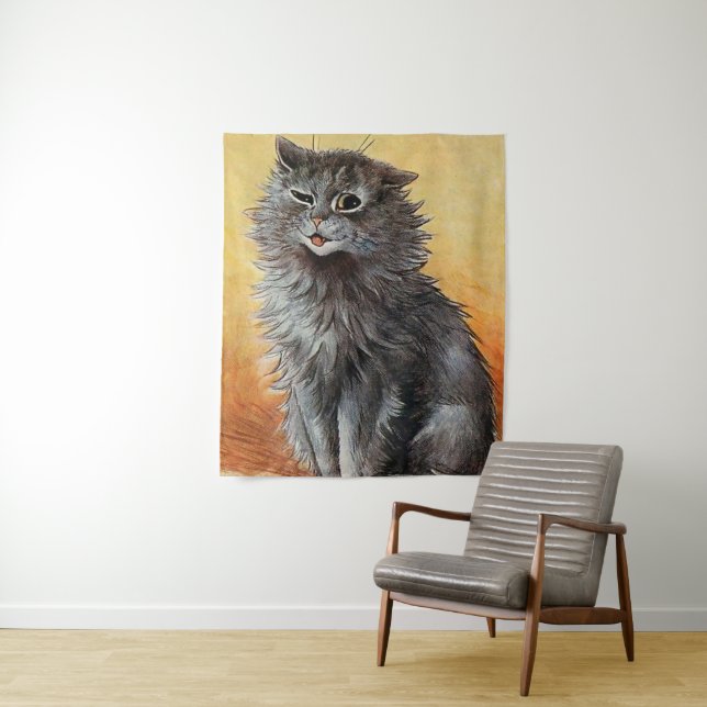 “Second Prize at the Cat Show” by Louis Wain Tapestry (In Situ)