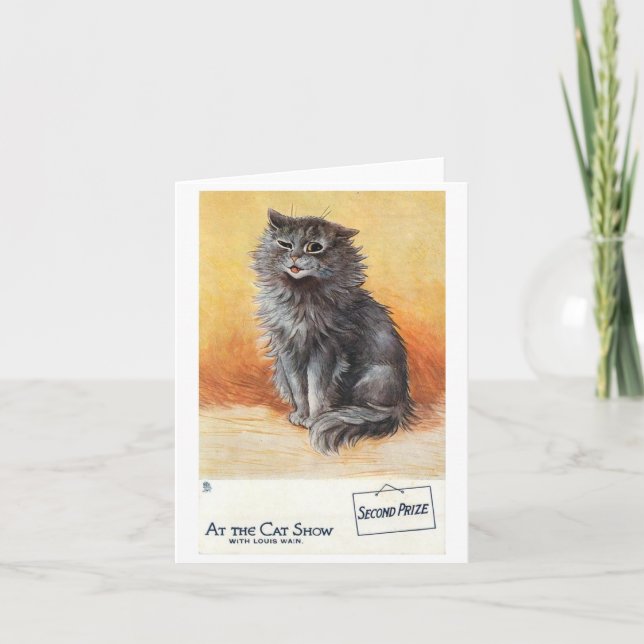 Second Prize @ the Cat Show by Louis Wain Card (Front)