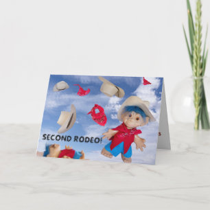 Second rodeo age 2 birthday invitation personalise