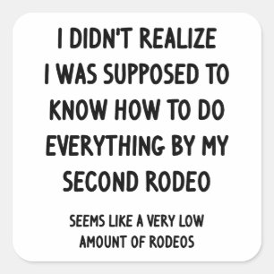 Second Rodeo Square Sticker