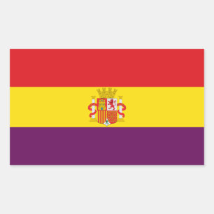 Second Spanish Republic Flag Rectangular Sticker
