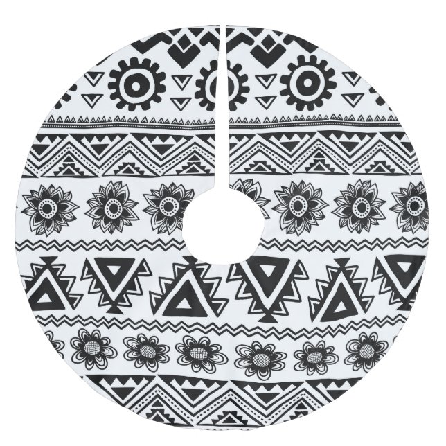 Second tribal ethnic, seamless pattern. brushed polyester tree skirt (Front)