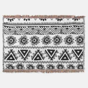Second tribal ethnic, seamless pattern. throw blanket