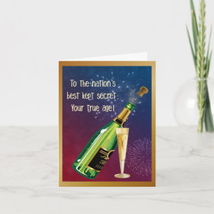 Secret Age Birthday Card