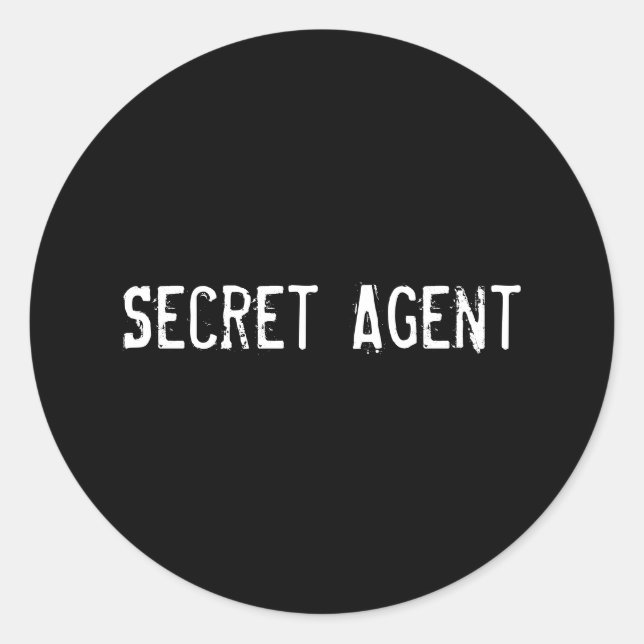 Secret Agent Classic Round Sticker (Front)