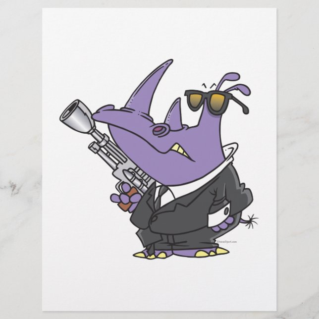 secret agent rhino spy cartoon (Front)