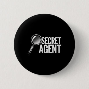Secret Agent - Secret Agent Costume Inspector Spy  6 Cm Round Badge
