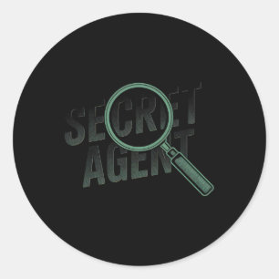 Secret Agent - Secret Agent Costume Inspector Spy  Classic Round Sticker