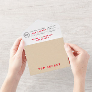 Secret Agent Spy Invitation