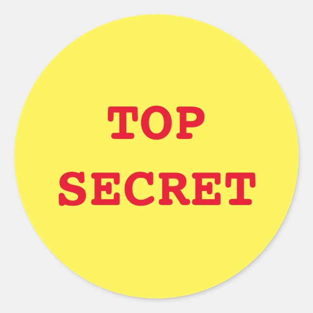 "Secret Agent/Spy" Stickers (Front)