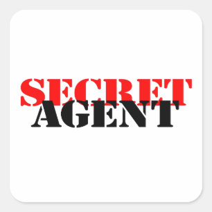 Secret Agent Square Sticker