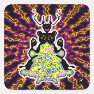 Secret anatomy of a space hamster v4 square sticker