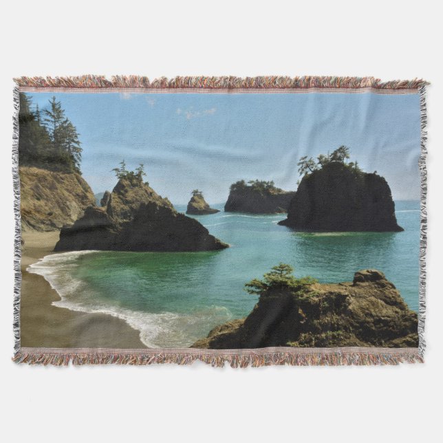 Secret Beach, Boardman State Park, Oregon, USA Throw Blanket (Front)