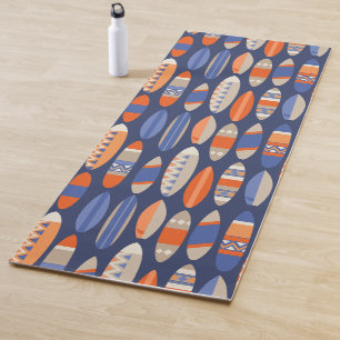 Secret Beach Hawaiian Surfboards - Blue and Orange Yoga Mat