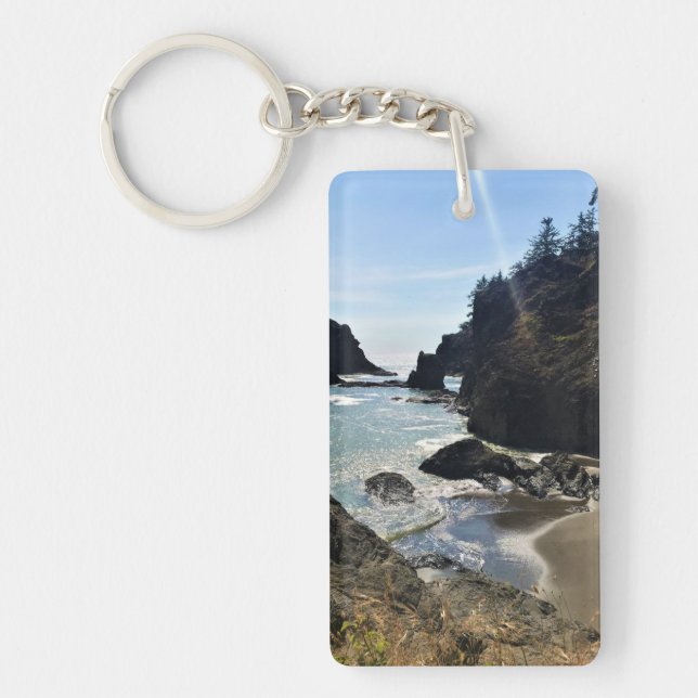 Secret Beach, Samuel H. Boardman, Oregon Key Ring (Front)