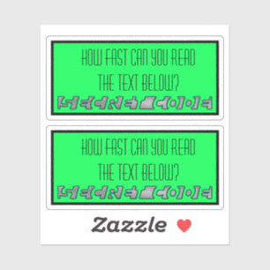 Secret Code Stickers