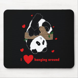 Secret Crush Love Hanging Around You Pandas custom Mouse Pad