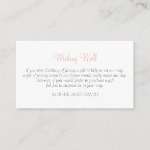 Secret Garden Blush Lovebirds Wishing Well Wedding Enclosure Card