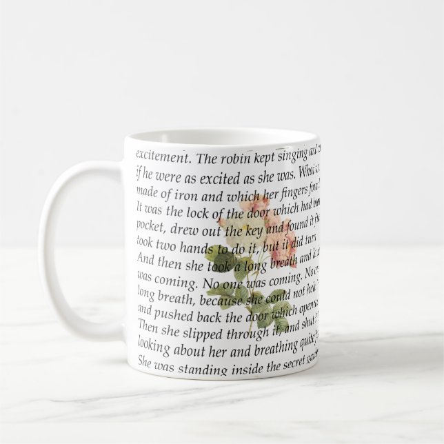 Secret Garden Book Pink Roses Mug (Left)