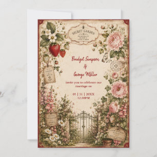 Secret Garden cottagecore Wedding Romance Invitation