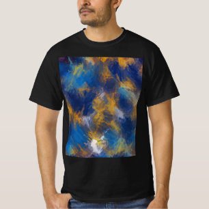 Secret Garden - Deep Blue and Brown T-Shirt