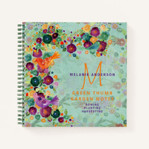 Secret Garden Floral Birds Gardeners Journal