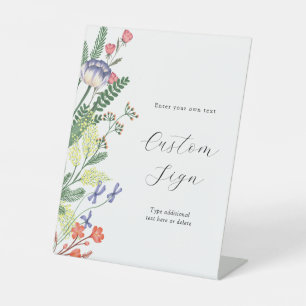 Secret Garden Floral Custom Text Sign