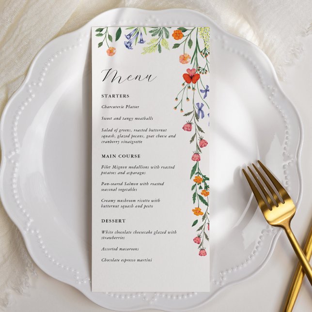 Secret Garden Floral Wedding Menu (Creator Uploaded)