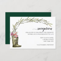 Secret Garden Foliage | Wedding Reception Card