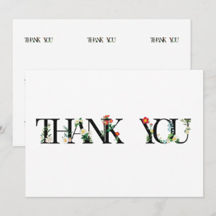 SECRET GARDEN FONT THANK YOU CARD